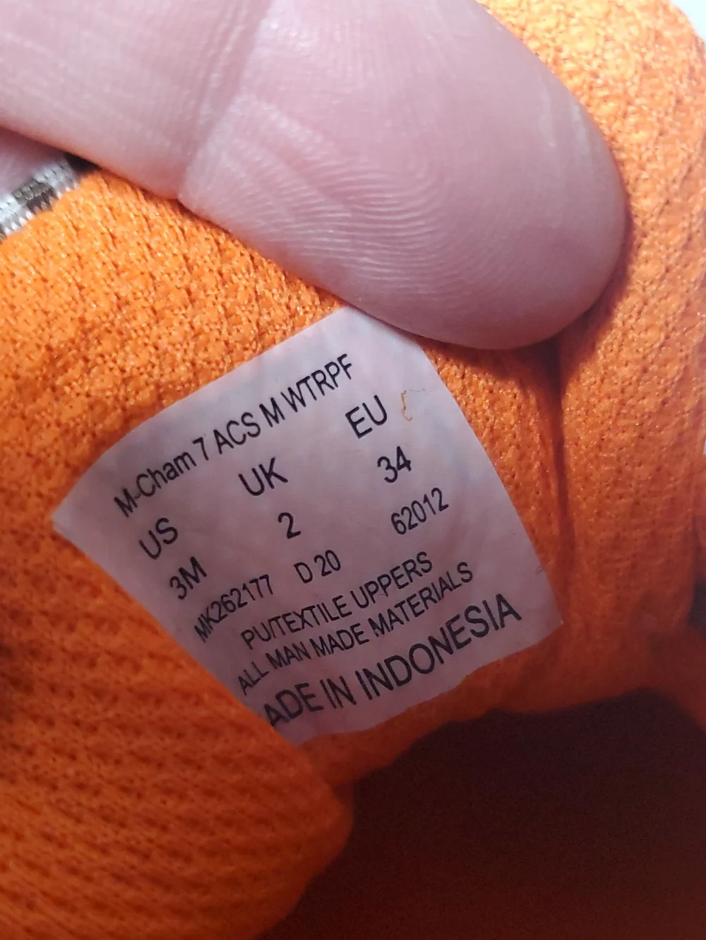 Merrell Chameleon 7 Mid Lace-Up Waterproof Kids' Gray and Orange Trail Boot 3